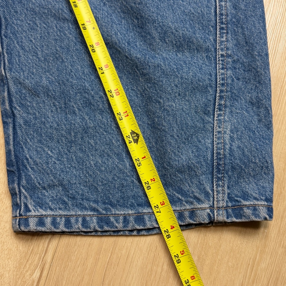 We The Free Good Luck Denim Square Neck Barrel Leg Overalls, SIZE MEDIUM - Picture 9 of 10